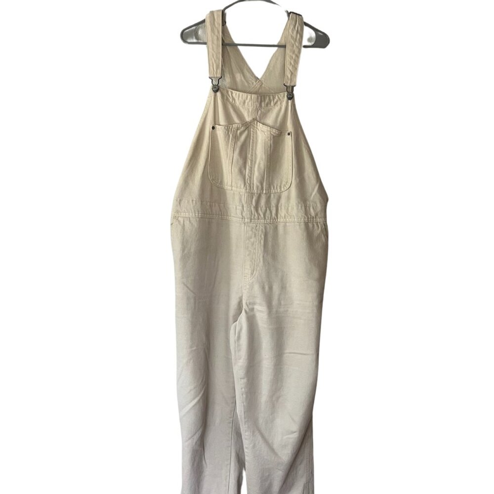 Old Navy Slouchy Ecru-Wash Workwear Jean Overalls Size 20